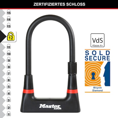 Artikelbild 4 für Master Lock® Fahrradschloss 8279EURDPRO schwarz, 1 St., Artikelnummer 727703