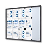 Artikelbild 1 für Showdown® Displays Schaukasten SLIM grau 15x DIN A4 112,6 x 5,0 x 94,8 cm, 1 St., Artikelnummer 104269