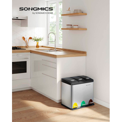 Artikelbild 3 für SONGMICS Mülltrenner 3x 8,0 l edelstahl, 1 St., Artikelnummer 291797