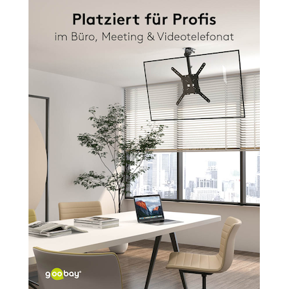 Artikelbild 4 für goobay TV-Deckenhalterung Basic (M) schwarz, Artikelnummer 656086