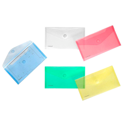 Artikelbild für FolderSys Dokumententaschen DIN lang farbsortiert glatt 0,20 mm, 10 St., Artikelnummer 585174