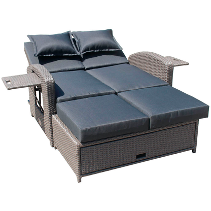 Artikelbild für Garden Pleasure Loungesofa NIZZA, dunkelgrau Kunststoff, Metall, 7-teilig, Artikelnummer 134967