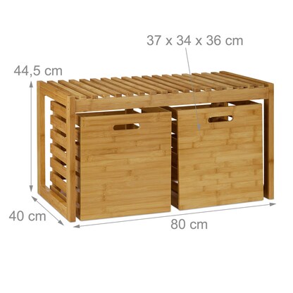 Artikelbild 5 für relaxdays Schuhbank 10024979_0 braun Holz 80,0 cm, Artikelnummer 372877