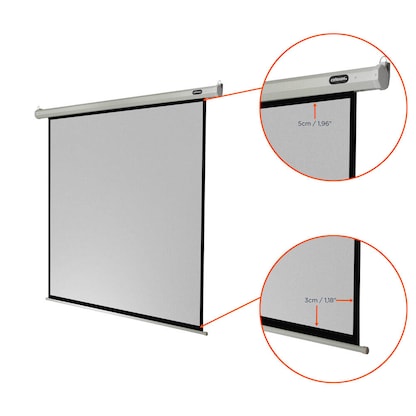 Artikelbild 2 für celexon elektrische Rolloleinwand Economy Motor 1:1, 200 x 200 cm Projektionsfläche, Artikelnummer 693657