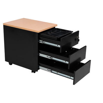 Artikelbild 3 für Gürkan Rollcontainer schwarz 3 Auszüge 40,0 x 60,0 x 62,0 cm, Artikelnummer 564827