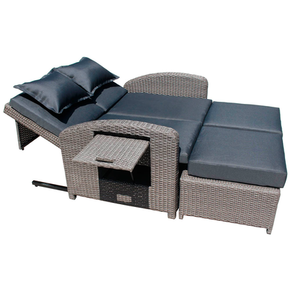 Artikelbild 2 für Garden Pleasure Loungesofa NIZZA, dunkelgrau Kunststoff, Metall, 7-teilig, Artikelnummer 134967