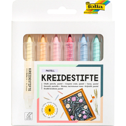 Artikelbild für folia Pastell Kreidestifte farbsortiert 6 St., Artikelnummer 963381