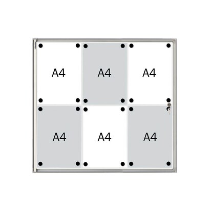 Artikelbild 8 für FRANKEN Schaukasten X-tra!Line silber 6x DIN A4 68,0 x 3,0 x 73,0 cm, 1 St., Artikelnummer 534053