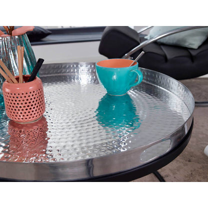 Artikelbild 5 für WOHNLING Couchtisch rund Aluminium silber 62,0 x 62,0 x 36,0 cm, 1 St., Artikelnummer 166609