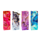 Artikelbild 1 für TSI Geschenktüten für Flaschen MARMOR blau, rot, helllila, dunkellila 12,0 x 36,0 cm, 12 St., Artikelnummer 653109