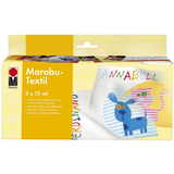 Artikelbild 1 für Marabu Stoffmalfarbe farbsortiert 6 x 15,0 ml, 1 Set, Artikelnummer 653117