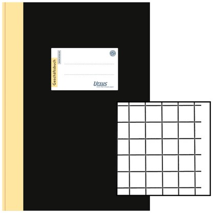 Artikelbild für Ursus Geschäftsbuch DIN A4 kariert, schwarz Hardcover 384 Seiten, 1 St., Artikelnummer 991174