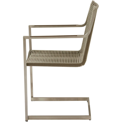 Artikelbild 6 für Garden Pleasure Gartenstühle mit Armlehnen SIENNA taupe, 4 St., Artikelnummer 135182