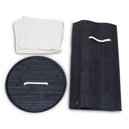 Artikelbild 3 für relaxdays Wäschekorb schwarz, 1 St., Artikelnummer 393112