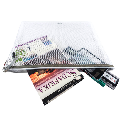 Artikelbild 2 für FolderSys Reißverschlussbeutel DIN A4 transparent/taupe 0,15 mm, 1 St., Artikelnummer 101871