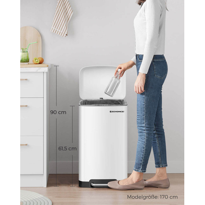 Artikelbild 6 für SONGMICS Mülleimer 30,0 l weiß, 1 St., Artikelnummer 291532