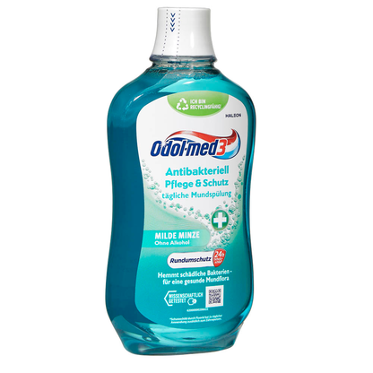 Artikelbild 2 für Odol-med3® ANTIBAKTERIELL PFLEGE & SCHUTZ Mundspülung 500 ml, Artikelnummer 483212