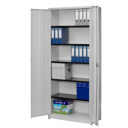 Artikelbild 6 für mauser Stahlschrank entero BF4/22 STG 7035/7035 lichtgrau 5 Fachböden 95,0 x 42,0 x 220,0 cm, aufgebaut, 1 St., Artikelnummer 258994