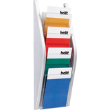 Artikelbild 1 für helit Wandprospekthalter the arc silber DIN A4 4 Fächern 27,5 x 8,0 x 54,0 cm, 1 St., Artikelnummer 488403