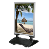 Artikelbild 1 für update displays Kundenstopper WindPro silber DIN A1 2 Fächer 66,6 x 72,0 x 118,0 cm, 1 St., Artikelnummer 139527