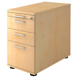 Artikelbild 1 für HAMMERBACHER Prokura Standcontainer ahorn 4 Auszüge Kunststoff-Stangengriff silber 42,8 x 80,0 x 72,0 - 76,0 cm, Artikelnummer 185017