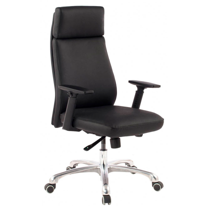 Artikelbild für AMSTYLE Bürostuhl, SPM1.800 Leder schwarz, Gestell silber, Artikelnummer 976062