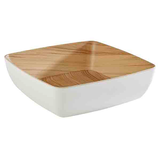 Artikelbild 1 für APS Schale FRIDA weiß/braun 2,65 l, 1 St., Artikelnummer 199444