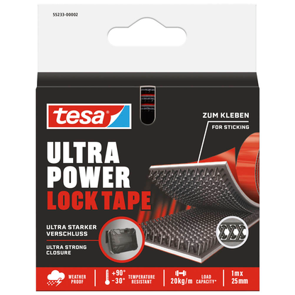 Artikelbild 2 für tesa Klettband Ultra Power Lock Tape schwarz, 1 St., Artikelnummer 464598