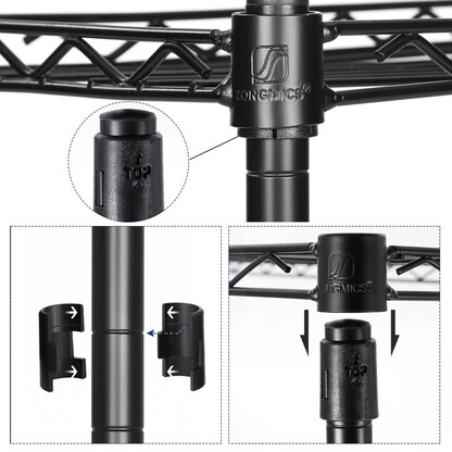 Artikelbild 7 für SONGMICS Badregal LGR23BK schwarz 30,0 x 30,0 x 123,5 cm, Artikelnummer 439309