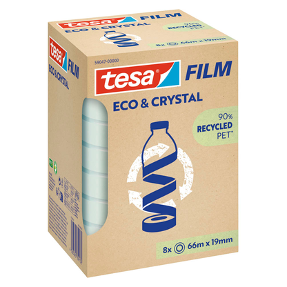 Artikelbild 2 für tesa ECO & CRYSTAL Klebefilm transparent 19,0 mm x 66,0 m 8 St., Artikelnummer 464576