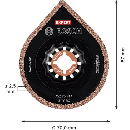 Artikelbild 3 für BOSCH EXPERT AVZ 70 RT4 Carbide-RIFF Mörtelentferner 70,0 mm, 1 St., Artikelnummer 795421