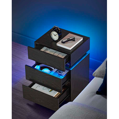 Artikelbild 4 für VASAGLE Nachttisch rechteckig Spanplatte schwarz 40,0 x 35,0 x 55,0 cm, 1 St., Artikelnummer 759839