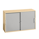 Artikelbild 1 für HAMMERBACHER Schiebetürenschrank, V1752S/3/S/RE ahorn, silber 1 Fachboden 120,0 x 40,0 x 74,8 cm, Artikelnummer 977900