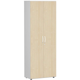 Artikelbild 1 für geramöbel Garderobenschrank Flex, S-386128-AL lichtgrau, ahorn 2 Fachböden 80,0 x 42,0 x 216,0 cm, Artikelnummer 876932