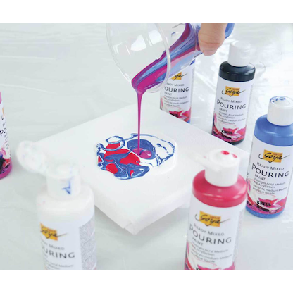 Artikelbild 3 für KREUL Pouring Acrylfarben farbsortiert, 6 St., Artikelnummer 153399