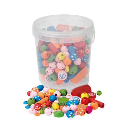 Artikelbild für GLOREX Bastelset Holzperlen-Mix mehrfarbig, Artikelnummer 224099