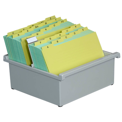 Artikelbild für HAN Karteikasten DIN A5 für 800 Karteikarten grau ohne Deckel, Artikelnummer 451211