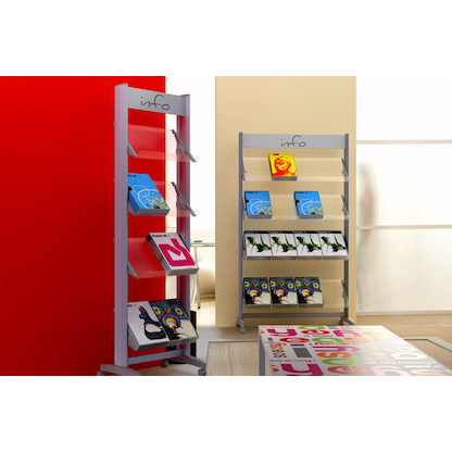 Artikelbild 2 für PAPERFLOW Prospektständer silber DIN A4 94,0 x 38,5 x 167,8 cm, 1 St., Artikelnummer 571669