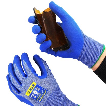 Artikelbild 2 für S&R unisex Arbeitshandschuhe blau Größe 9, 1 Paar, Artikelnummer 316776