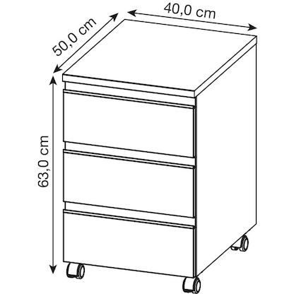 Artikelbild 2 für GERMANIA Bedano Rollcontainer grafit 3 Auszüge 40,0 x 50,0 x 63,0 cm, Artikelnummer 386609