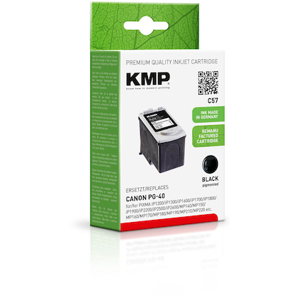 Artikelbild 2 für KMP C57 schwarz Druckerpatrone kompatibel zu Canon PG-40, Artikelnummer 396093