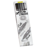 Artikelbild 1 für ONLINE® Calli.Brush Double Grey Brush-Pens farbsortiert, 5 St., Artikelnummer 598203