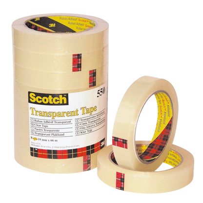 Artikelbild für Scotch 550 Klebefilm transparent 19,0 mm x 66,0 m 8 St., Artikelnummer 751523