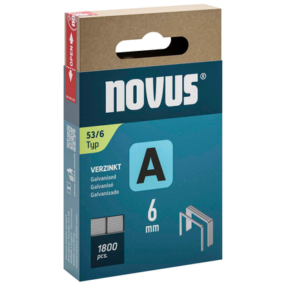 Artikelbild für novus Tackerklammern Feindraht hart 53/6, 1.800 St., Artikelnummer 348119