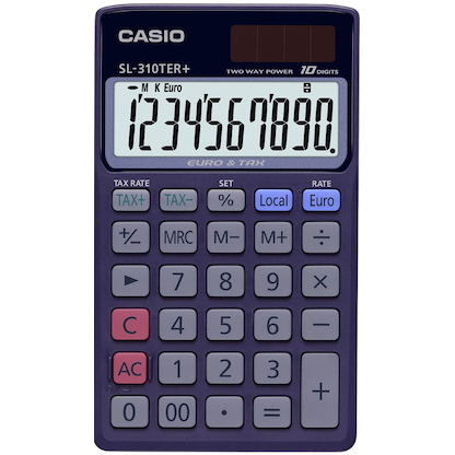 Artikelbild für CASIO SL-310TER+ Taschenrechner schwarz, Artikelnummer 550418