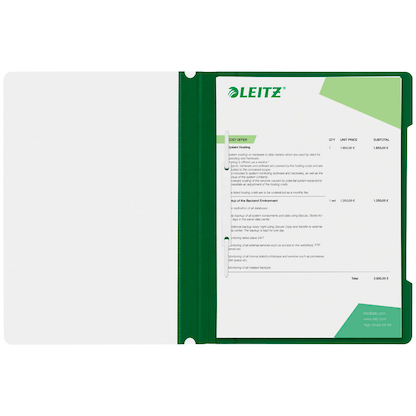 Artikelbild 3 für LEITZ Schnellhefter 4191 Kunststoff grün DIN A4, 25 St., Artikelnummer 296428