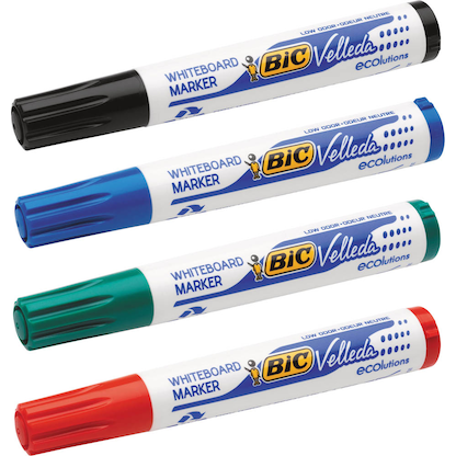 Artikelbild für BIC Velleda Whiteboard-Marker-Set farbsortiert 2,2 mm, 4 St., Artikelnummer 147676