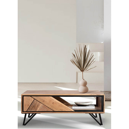 Artikelbild 2 für Garden Pleasure AMBALA Couchtisch rechteckig Holz akazie 120,0 x 50,0 x 46,0 cm, 1 St., Artikelnummer 544169