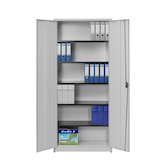 Artikelbild 1 für mauser Stahlschrank entero BF4/22 STG 7035/7035 lichtgrau 5 Fachböden 95,0 x 42,0 x 220,0 cm, aufgebaut, 1 St., Artikelnummer 258994