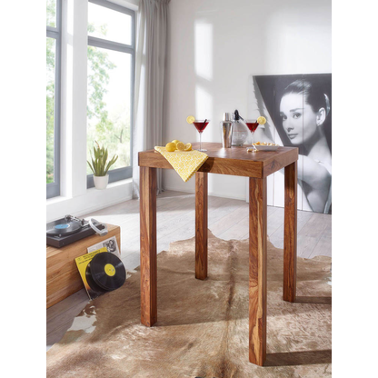 Artikelbild 4 für WOHNLING Bistrotisch quadratisch Massivholz braun 80,0 x 80,0 x 110,0 cm, 1 St., Artikelnummer 539811